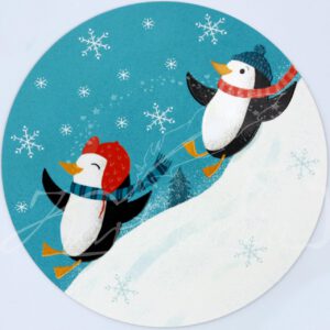 Pinguine im Schnee