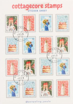 Cottagecore Stamps - Briefmarkensticker