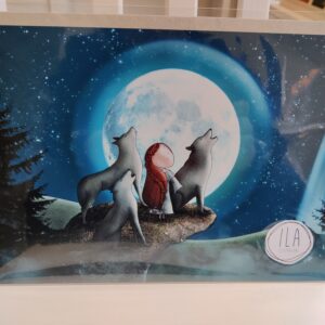 Poster Ila Illustrations "Howling at the moon" A4