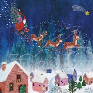 Weihnachtsmann im Schlitten