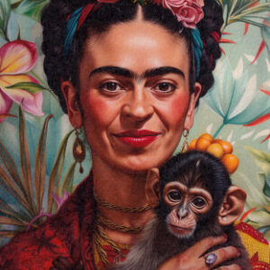 Frida Kahlo mit Affe